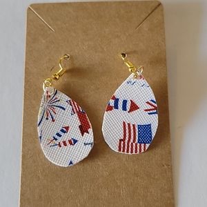 Faux leather earrings